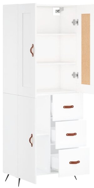 Skříň highboard bílá 69,5 x 34 x 180 cm kompozitní dřevo 3199785