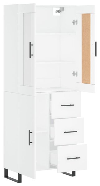 Skříň highboard bílá 69,5 x 34 x 180 cm kompozitní dřevo 3199833