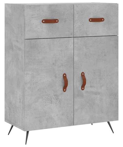 Skříň highboard betonově šedá 69,5x34x180 cm kompozitní dřevo 3199853
