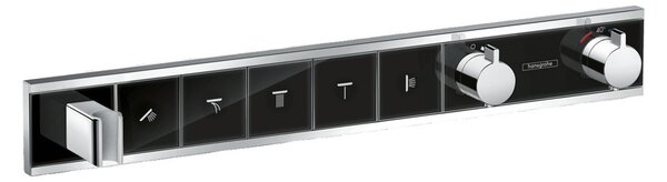 Hansgrohe RainSelect - Termostat pod omítku pro 5 spotřebičů, černá/chrom 15358600