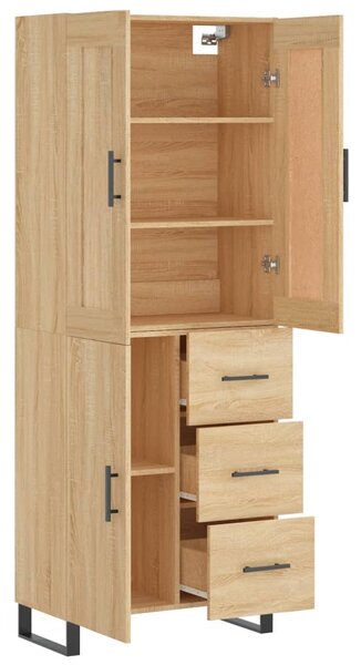 Skříň highboard dub sonoma 69,5 x 34 x 180 cm kompozitní dřevo 3199836