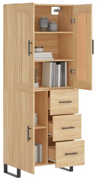 Skříň highboard dub sonoma 69,5 x 34 x 180 cm kompozitní dřevo 3199836