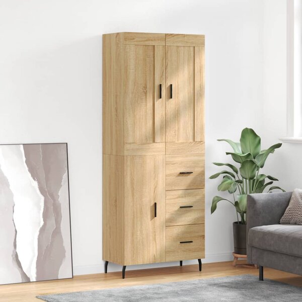 Skříň highboard dub sonoma 69,5 x 34 x 180 cm kompozitní dřevo 3199828