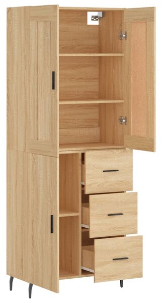 Skříň highboard dub sonoma 69,5 x 34 x 180 cm kompozitní dřevo 3199828
