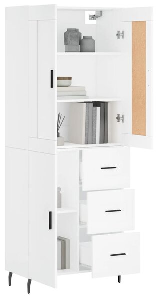 Skříň highboard bílá 69,5 x 34 x 180 cm kompozitní dřevo 3199825