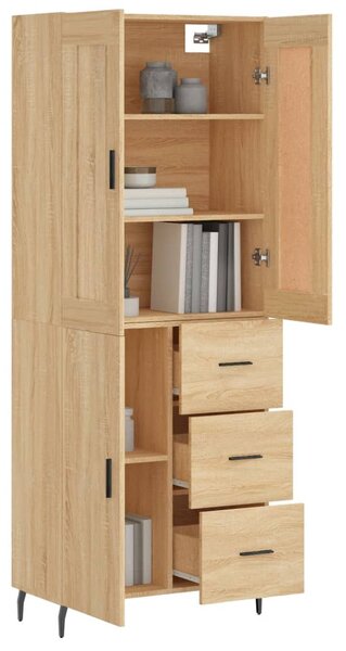 Skříň highboard dub sonoma 69,5 x 34 x 180 cm kompozitní dřevo 3199828