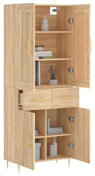 Skříň highboard dub sonoma 69,5 x 34 x 180 cm kompozitní dřevo 3199868
