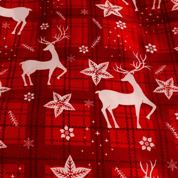 Povlečení z mikrovlákna VELVET CHRISTMAS červené Rozměr povlečení: 70 x 90 cm | 140 x 220 cm
