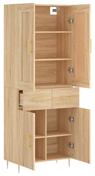 Skříň highboard dub sonoma 69,5 x 34 x 180 cm kompozitní dřevo 3199868