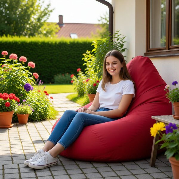 Venkovní sedací vak Primabag Glamour nylon outdoor bordó
