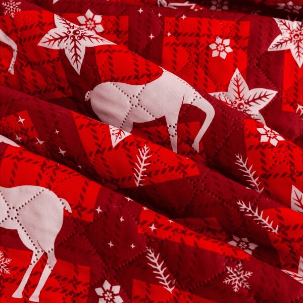 Přehoz na postel VELVET CHRISTMAS, červený Rozměr: 170 x 210 cm