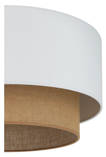 Duolla - Stropní svítidlo BOHO 1xE27/15W/230V pr. 45 cm bílá/hnědá