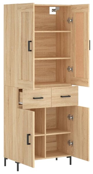 Skříň highboard dub sonoma 69,5 x 34 x 180 cm kompozitní dřevo 3199876