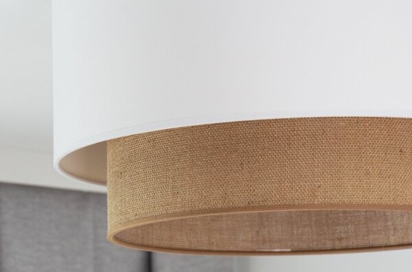Duolla - Stropní svítidlo BOHO 1xE27/15W/230V pr. 45 cm bílá/hnědá