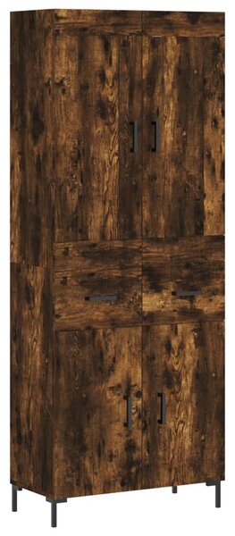 Skříň highboard kouřový dub 69,5 x 34 x 180 cm kompozitní dřevo 3199878