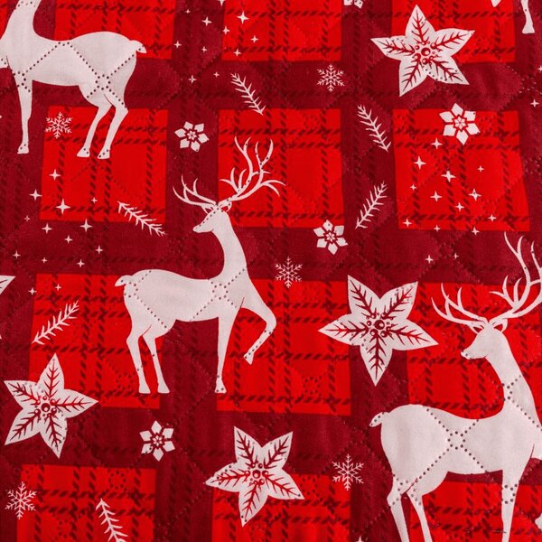 Přehoz na postel VELVET CHRISTMAS, červený Rozměr: 170 x 210 cm