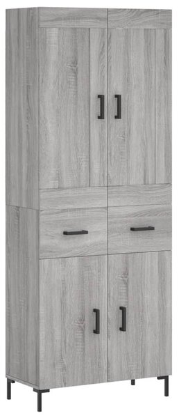 Skříň highboard šedá sonoma 69,5 x 34 x 180 cm kompozitní dřevo 3199879