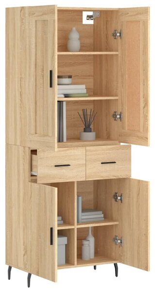 Skříň highboard dub sonoma 69,5 x 34 x 180 cm kompozitní dřevo 3199892