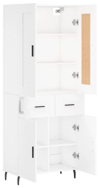Skříň highboard bílá 69,5 x 34 x 180 cm kompozitní dřevo 3199889