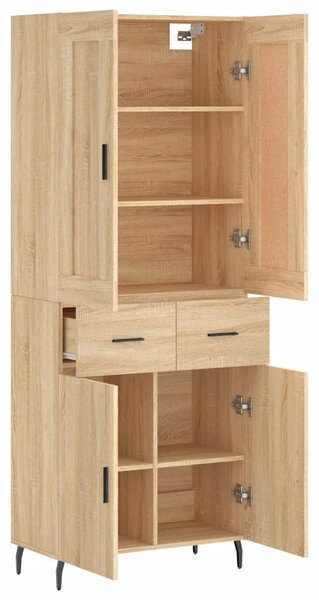 Skříň highboard dub sonoma 69,5 x 34 x 180 cm kompozitní dřevo 3199892