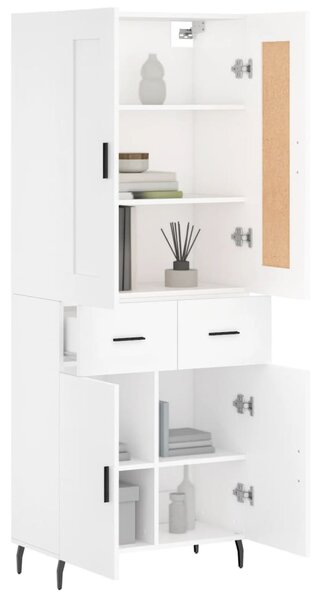 Skříň highboard bílá 69,5 x 34 x 180 cm kompozitní dřevo 3199889