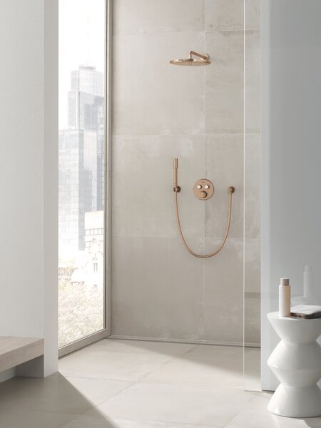 GROHE Rainshower Cosmopolitan 310 - Hlavová sprcha set 380 mm, 1 proud, kartáčovaný Warm Sunset 26066DL0