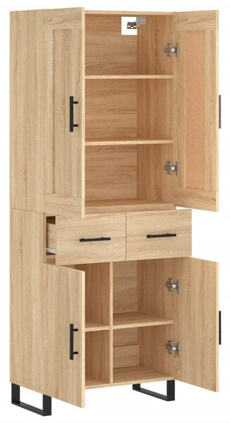 Skříň highboard dub sonoma 69,5 x 34 x 180 cm kompozitní dřevo 3199900