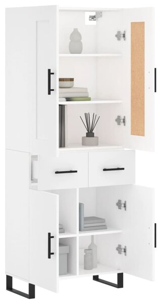 Skříň highboard bílá 69,5 x 34 x 180 cm kompozitní dřevo 3199897