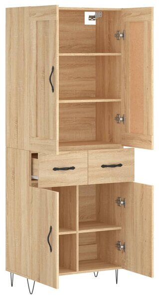 Skříň highboard dub sonoma 69,5 x 34 x 180 cm kompozitní dřevo 3199908