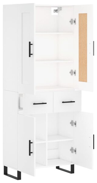 Skříň highboard bílá 69,5 x 34 x 180 cm kompozitní dřevo 3199897