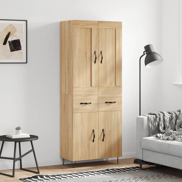 Skříň highboard dub sonoma 69,5 x 34 x 180 cm kompozitní dřevo 3199908