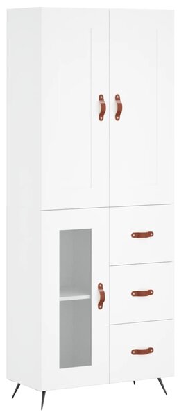 Skříň highboard bílá 69,5 x 34 x 180 cm kompozitní dřevo 3199913