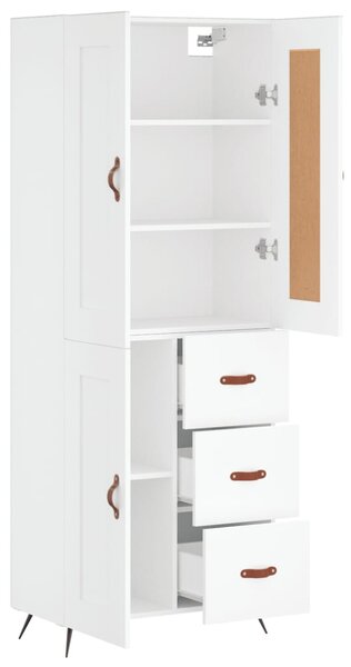 Skříň highboard bílá 69,5 x 34 x 180 cm kompozitní dřevo 3199977