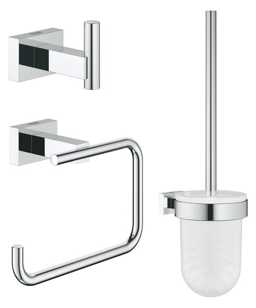 GROHE Essentials Cube - Sada doplňků pro toaletu 3 v 1, Chrom 40757001