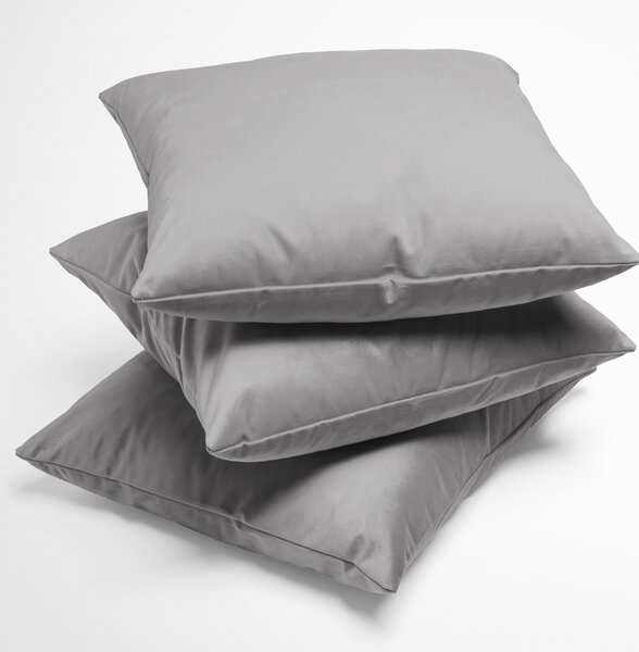 Biante Sametový povlak na polštář Velvet Premium SVP-039 Šedý 30 x 50 cm