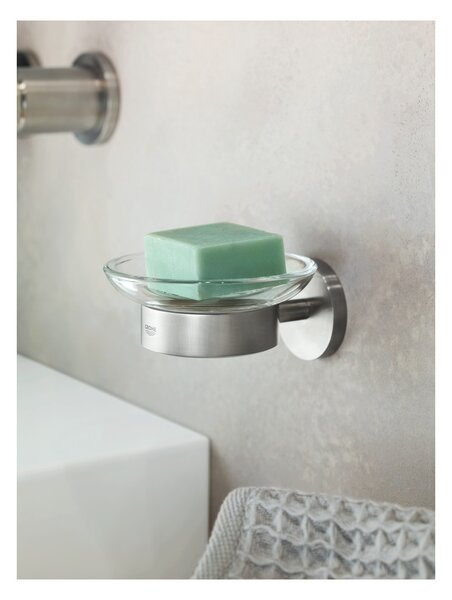 GROHE Essentials - Miska na mýdlo s držákem, SuperSteel 40444DC1