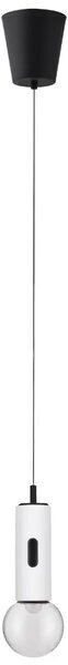 Nova Luce Bílé kovové závěsné LED světlo Chronos 12 cm