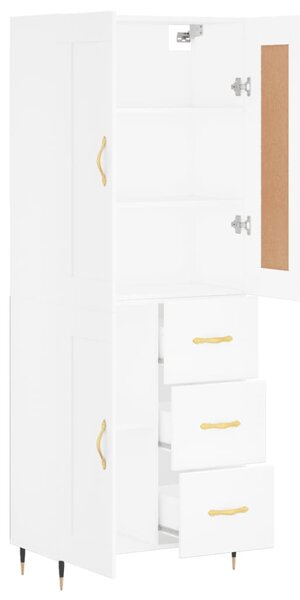 Skříň highboard bílá 69,5 x 34 x 180 cm kompozitní dřevo 3199985