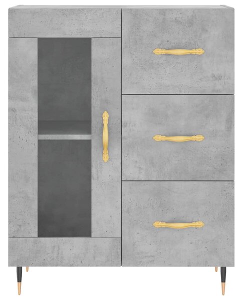 Skříň highboard betonově šedá 69,5x34x180 cm kompozitní dřevo 3199925