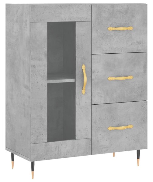 Skříň highboard betonově šedá 69,5x34x180 cm kompozitní dřevo 3199925