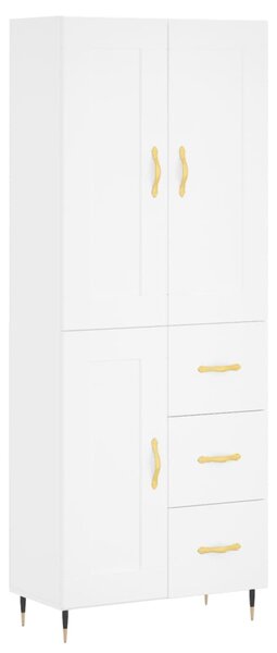 Skříň highboard bílá 69,5 x 34 x 180 cm kompozitní dřevo 3199985