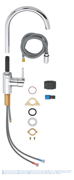 GROHE Concetto - Páková dřezová baterie, DN 15, Chrom 32663003