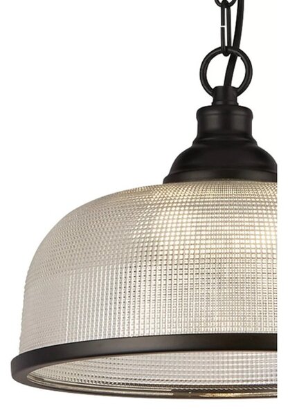 Searchlight 1682BK Závěsné svítidlo BISTRO černé mat, čiré sklo