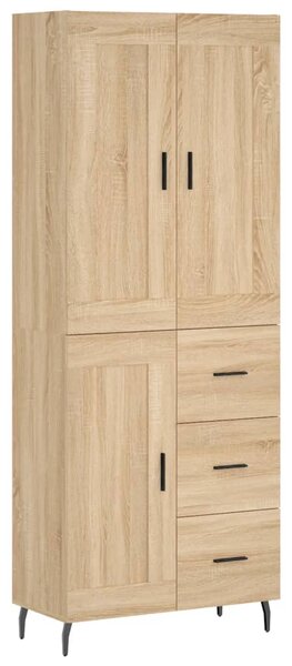 Skříň highboard dub sonoma 69,5 x 34 x 180 cm kompozitní dřevo 3200020