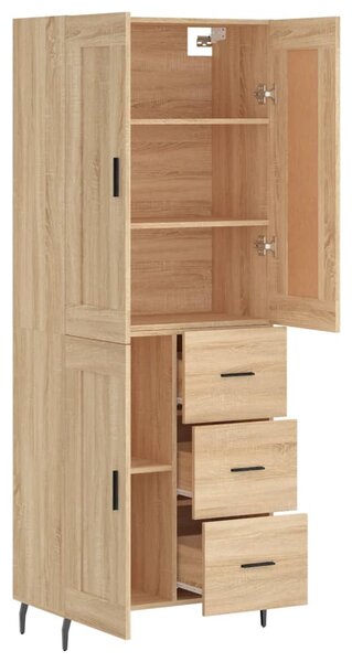 Skříň highboard dub sonoma 69,5 x 34 x 180 cm kompozitní dřevo 3200020