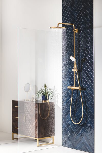 GROHE Euphoria System 310 - Sprchový systém s termostatem na zeď, kartáčovaný Cool Sunrise 26075GN0
