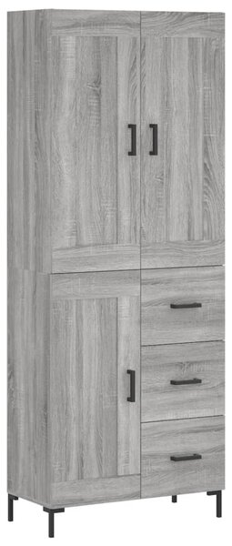 Skříň highboard šedá sonoma 69,5 x 34 x 180 cm kompozitní dřevo 3200007
