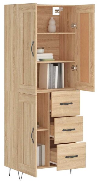 Skříň highboard dub sonoma 69,5 x 34 x 180 cm kompozitní dřevo 3200036