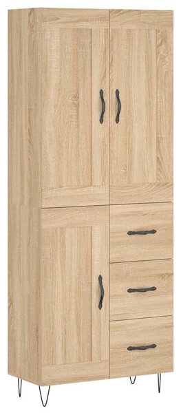 Skříň highboard dub sonoma 69,5 x 34 x 180 cm kompozitní dřevo 3200036