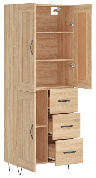 Skříň highboard dub sonoma 69,5 x 34 x 180 cm kompozitní dřevo 3200036